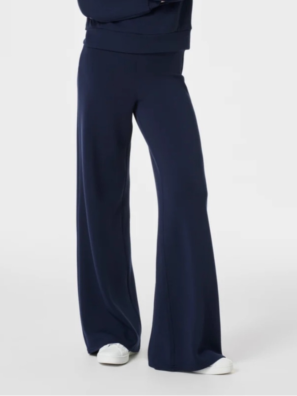 SPANX Timeless Navy Wide Leg Pant Sz Lg